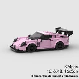 image-Small Particle Children Education Toy Car Racing Model MOC Building Blocks
