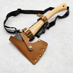 image-Camping Outdoor Portable And Adjustable Universal Leather Axe Cover