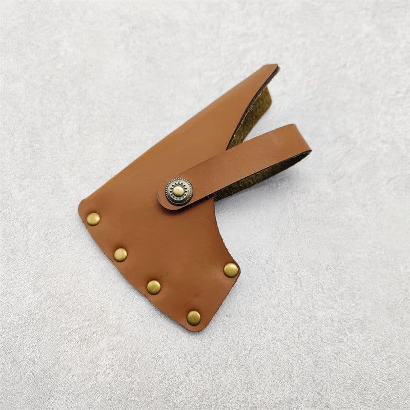 image-Camping Outdoor Portable And Adjustable Universal Leather Axe Cover