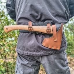 image-Camping Outdoor Portable And Adjustable Universal Leather Axe Cover