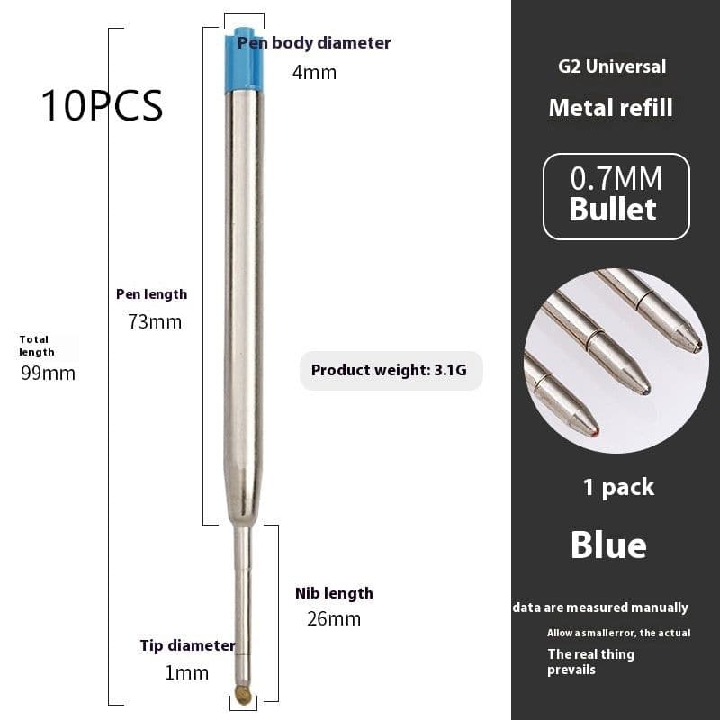 image-Metal Refill Total Length 99mm Metal Ball Point Pen Core