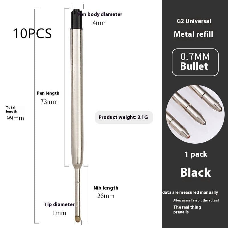 image-Metal Refill Total Length 99mm Metal Ball Point Pen Core