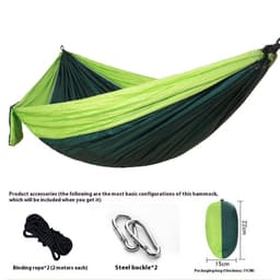 image-Parachute Cloth Hammock Outdoor 210T Nylon Camping Double