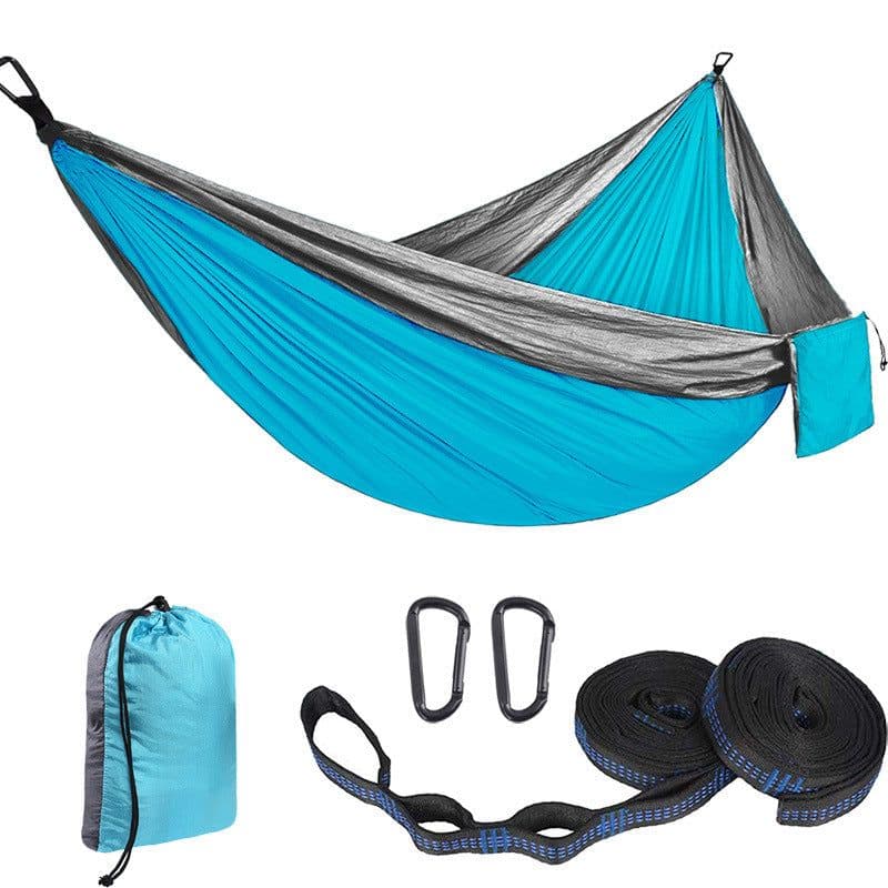 image-Parachute Cloth Hammock Outdoor 210T Nylon Camping Double