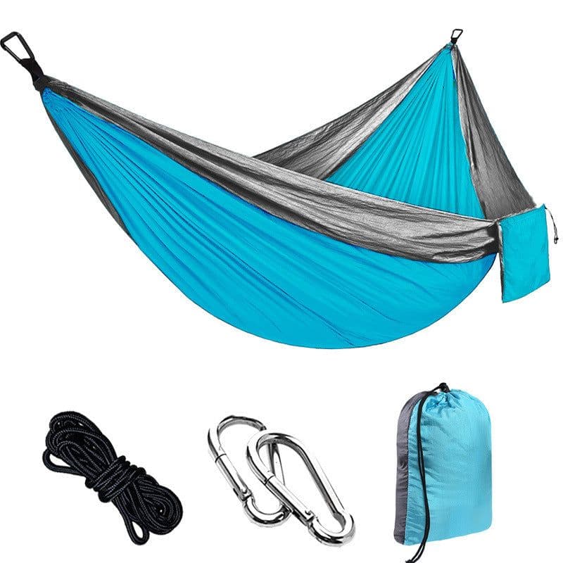 image-Parachute Cloth Hammock Outdoor 210T Nylon Camping Double