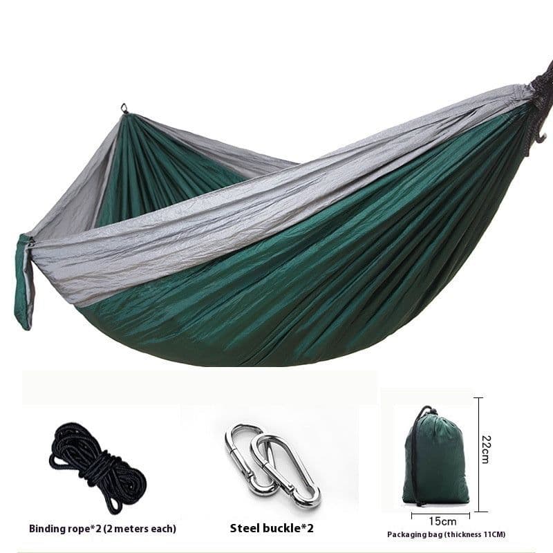 image-Parachute Cloth Hammock Outdoor 210T Nylon Camping Double