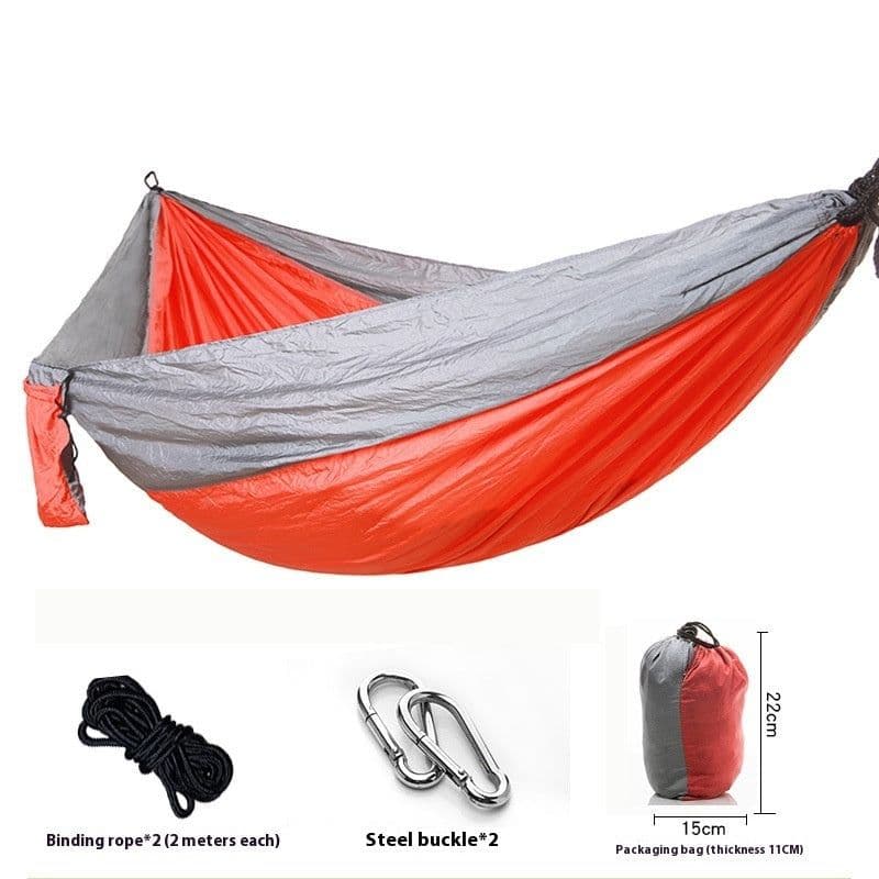 image-Parachute Cloth Hammock Outdoor 210T Nylon Camping Double