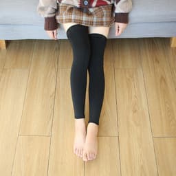 image-Autumn And Winter Large Size Fleece-lined Thick Fake Transparent Meat Thigh High Sock