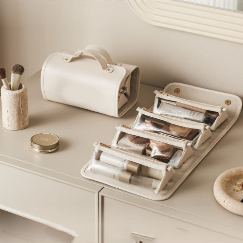image-Removable Portable Cosmetic Bag Large Capacity Folding Cosmetic Bags
