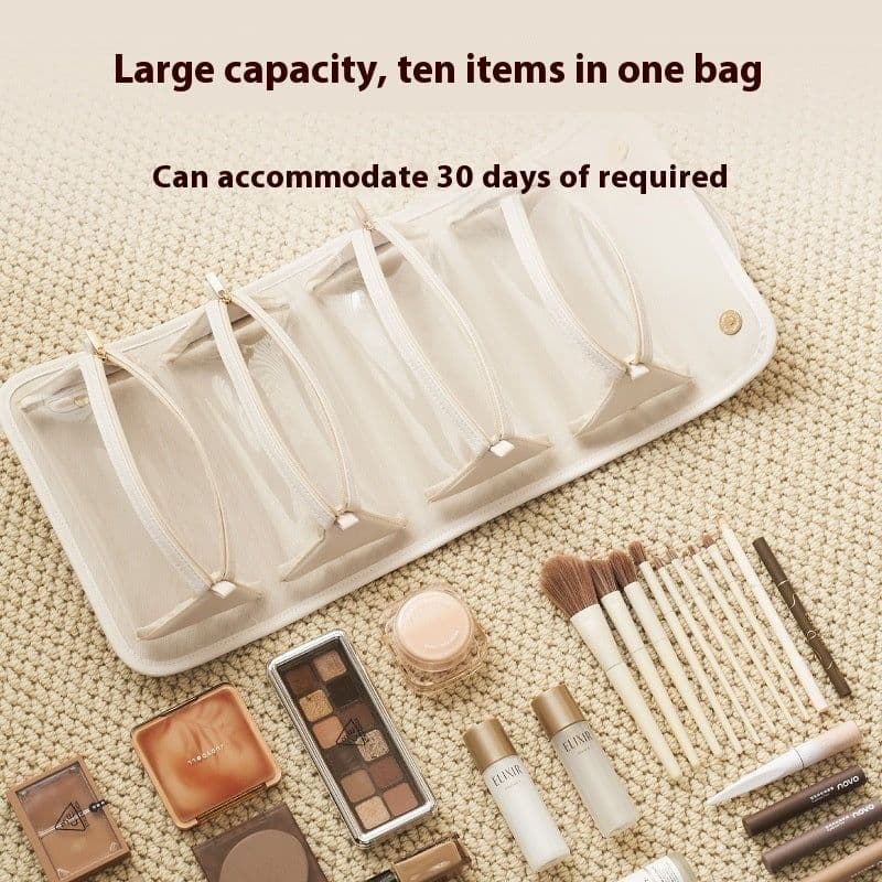 image-Removable Portable Cosmetic Bag Large Capacity Folding Cosmetic Bags