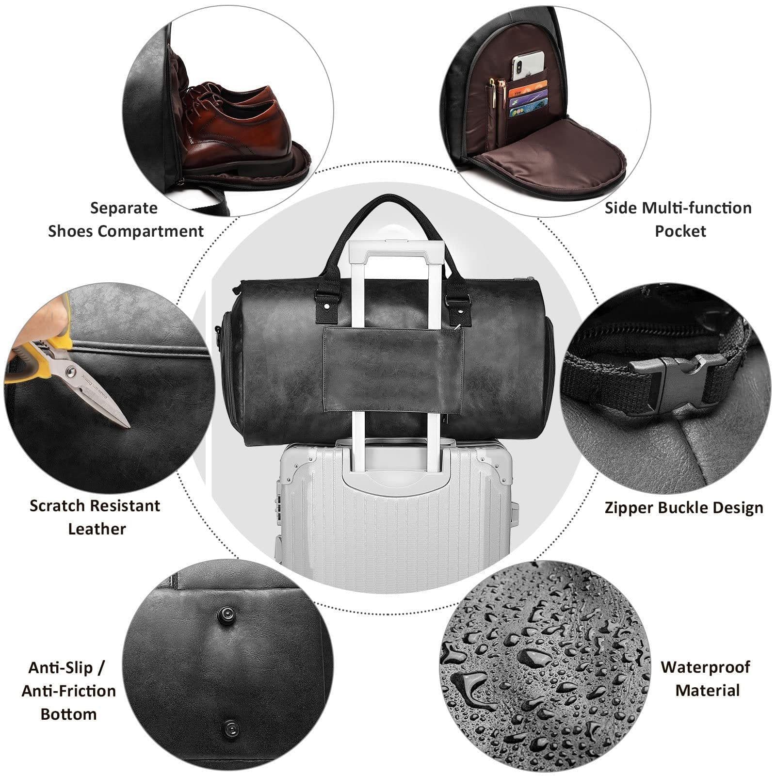 image-Carry Cloth Bag Travel Bag With Shoes Compartment