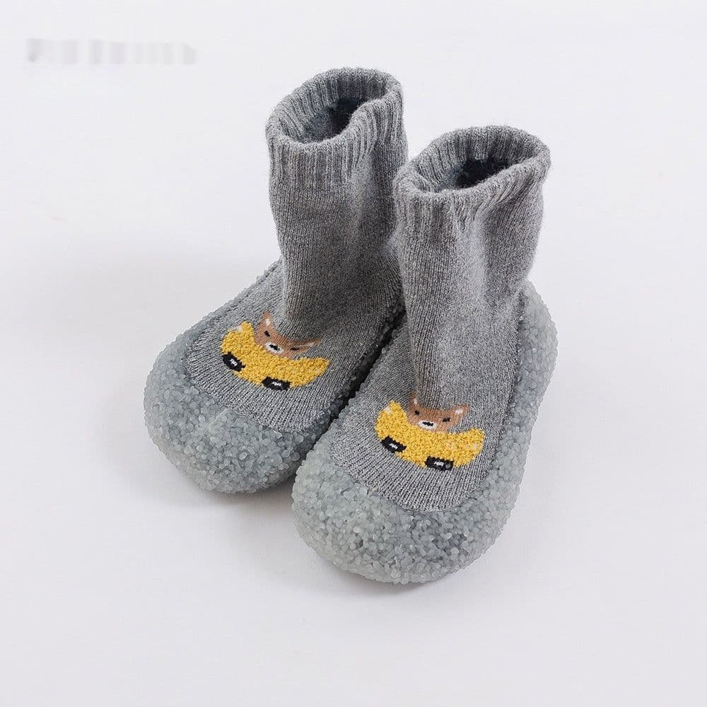 image-Autumn And Winter Non-slip Cartoon Velvet Extra Thick Fluffy Loop Sock Shoes