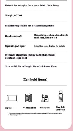 image-Fashion Large Capacity Cotton Backpack