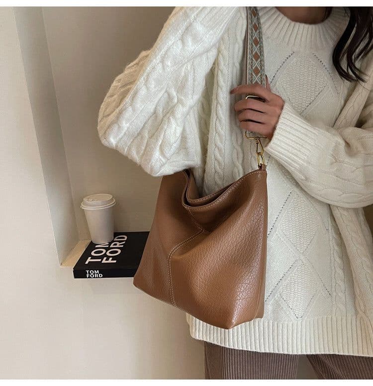 image-New Simple Leisure Bucket Bag Minority Fashion Shoulder Bag