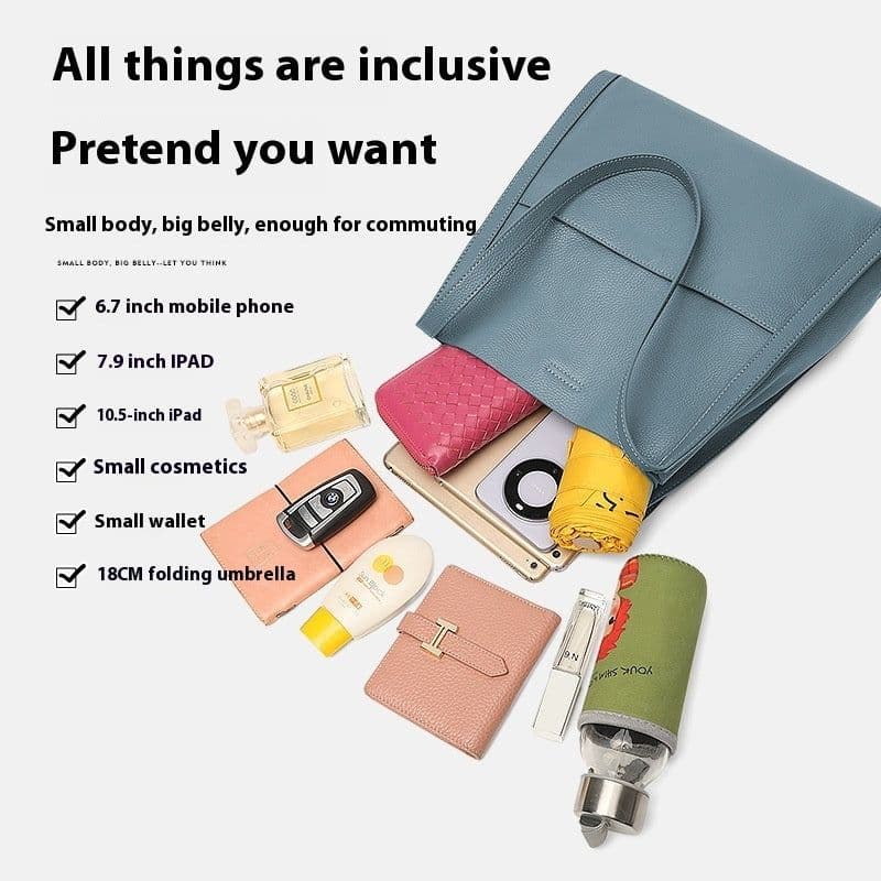 image-Women's Commuter Travel Cattle Leather Bag