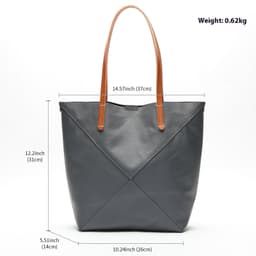 image-Handmade Genuine Leather Women's Bag High-grade Large Capacity One-shoulder Portable