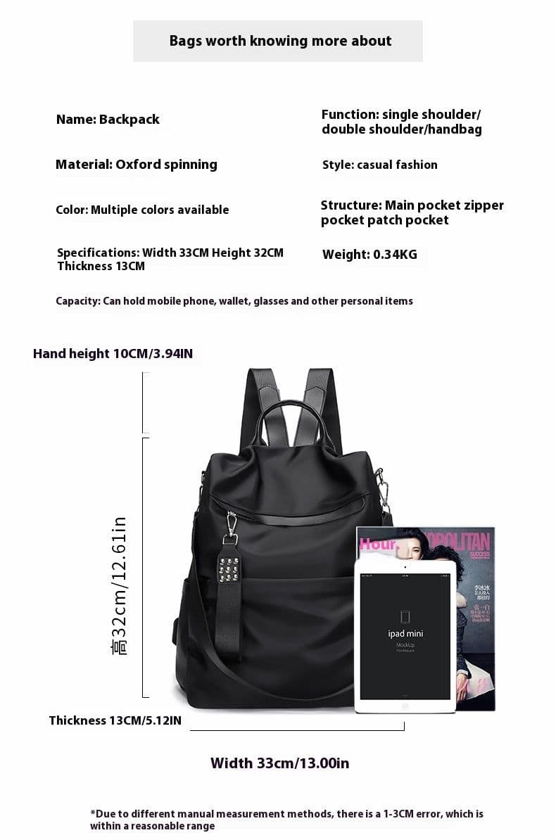 image-Large Capacity Leisure Travel Bag For Women
