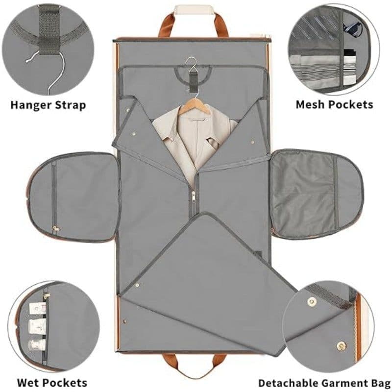 image-Convertible Cloth Wear-resistant Folding Storage Garment Suit Bag Crossbody Rotatable Backpack