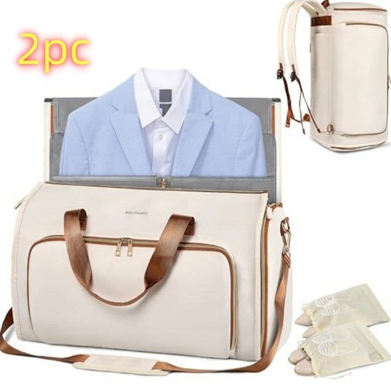 image-Convertible Cloth Wear-resistant Folding Storage Garment Suit Bag Crossbody Rotatable Backpack