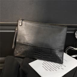 image-Men's Crocodile Pattern Fashion Clutch Shoulder Crossbody