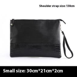 image-Men's Crocodile Pattern Fashion Clutch Shoulder Crossbody