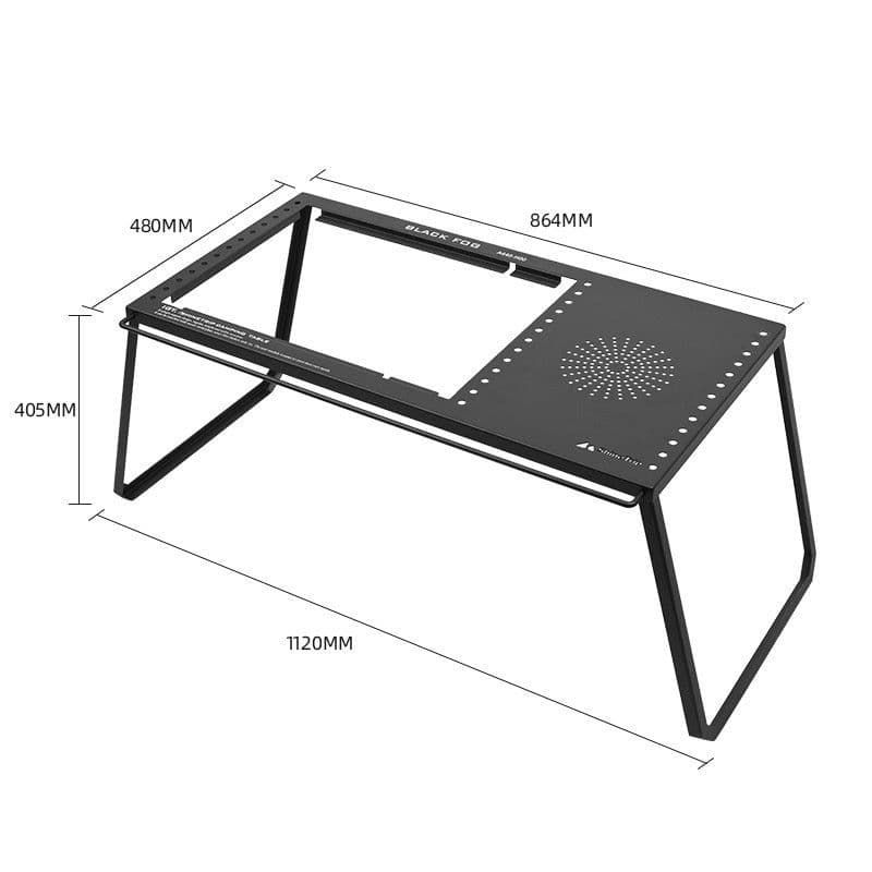 image-Combination Table Multifunctional Unit Fireback Portable Folding Camping Table