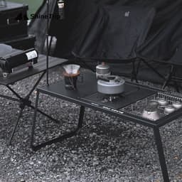 image-Combination Table Multifunctional Unit Fireback Portable Folding Camping Table