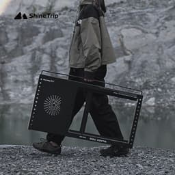 image-Combination Table Multifunctional Unit Fireback Portable Folding Camping Table