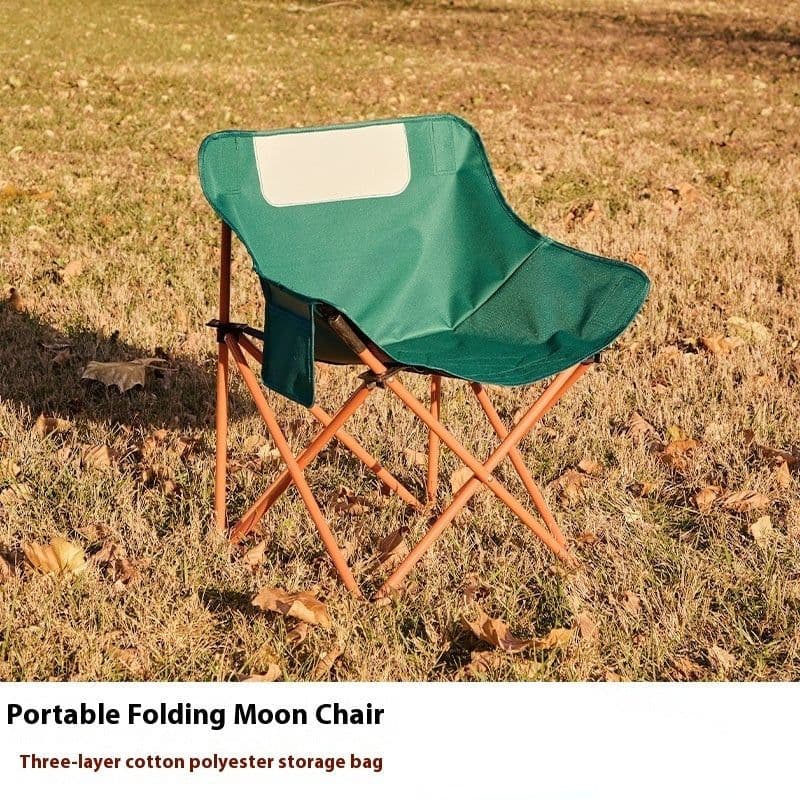 image-Camping Outdoor Folding Chair Portable Recliner Fishing Stool Beach