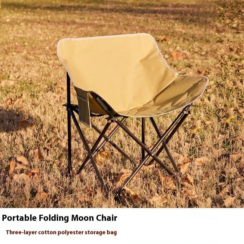 image-Camping Outdoor Folding Chair Portable Recliner Fishing Stool Beach