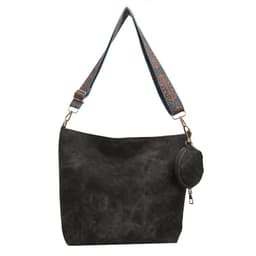 image-Large Capacity Fashion Vintage Wide Shoulder Strap Shoulder Bag