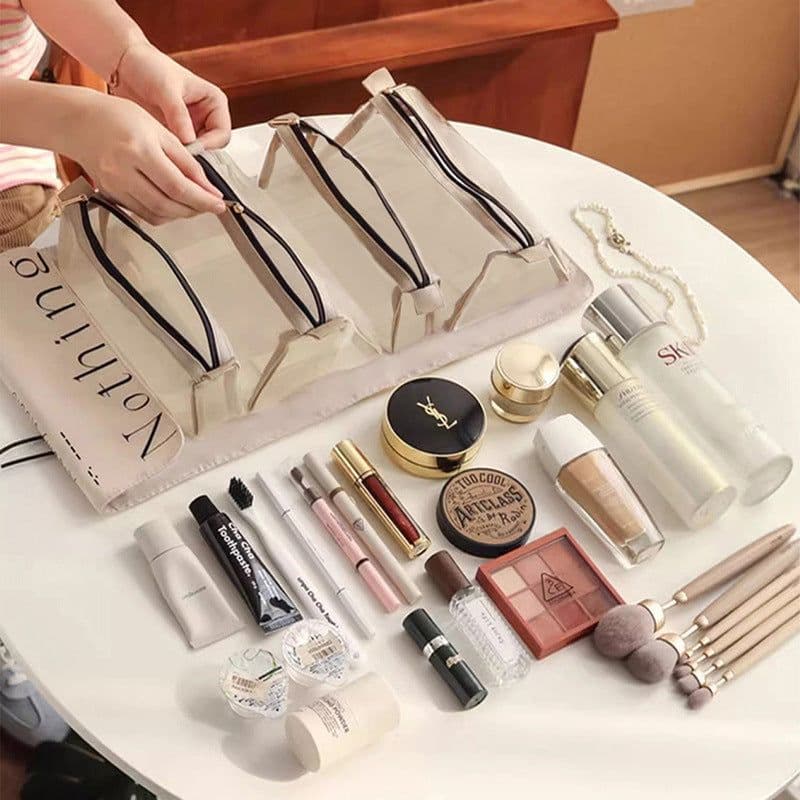 image-Folding Storage Bag Travel Portable Cosmetic Bag Detachable Wash Bags