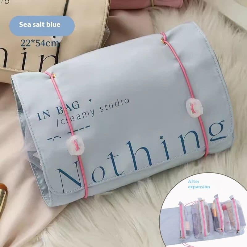 image-Folding Storage Bag Travel Portable Cosmetic Bag Detachable Wash Bags