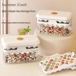 image-Pressing Ice Cube Mold With Lid Household Food Grade Ice Tray