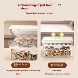 image-Pressing Ice Cube Mold With Lid Household Food Grade Ice Tray