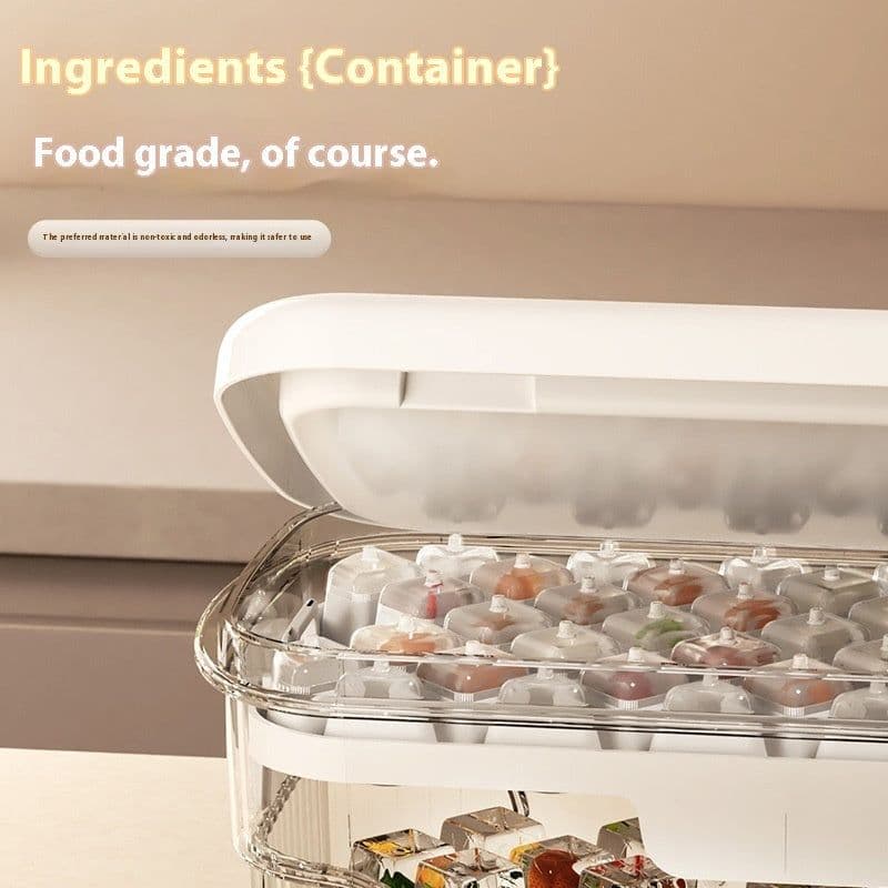 image-Pressing Ice Cube Mold With Lid Household Food Grade Ice Tray