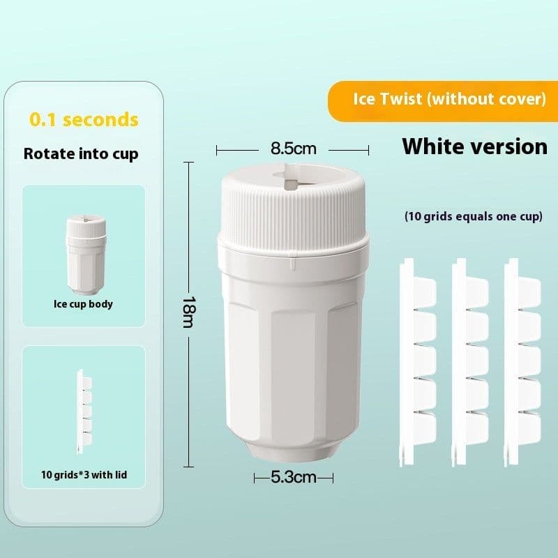 image-Twisting Ice Cup Rotating Release Ice Cube Trays Rotation With Cover Ice Block Mold For Freezer Home Refrigerator Storage