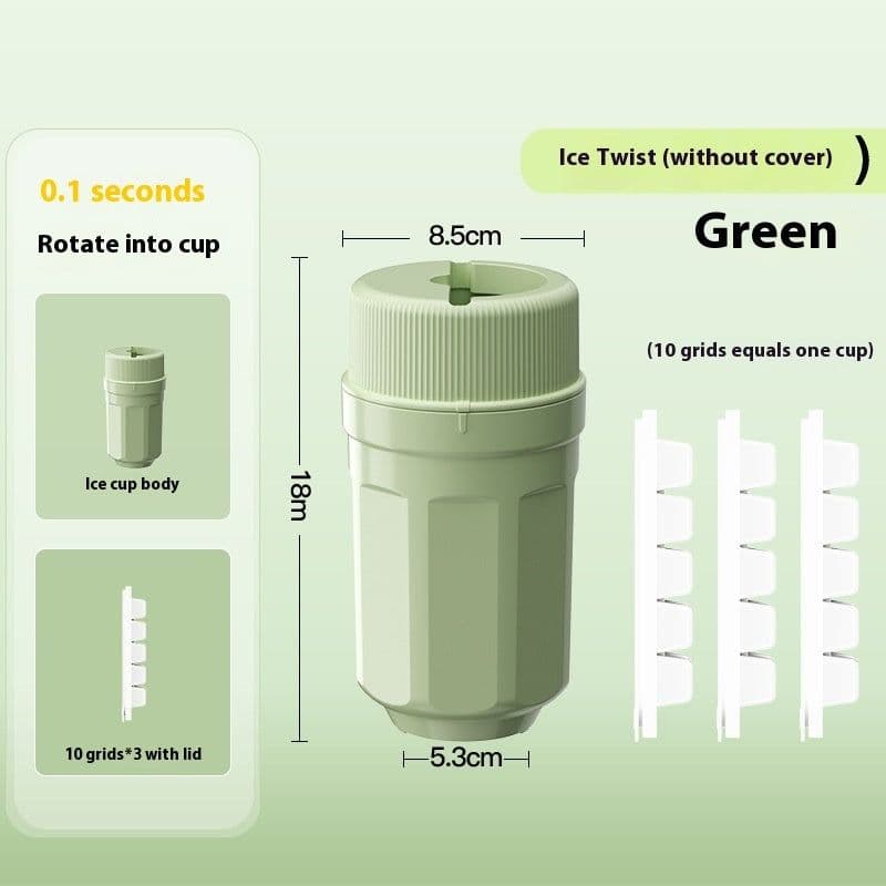 image-Twisting Ice Cup Rotating Release Ice Cube Trays Rotation With Cover Ice Block Mold For Freezer Home Refrigerator Storage