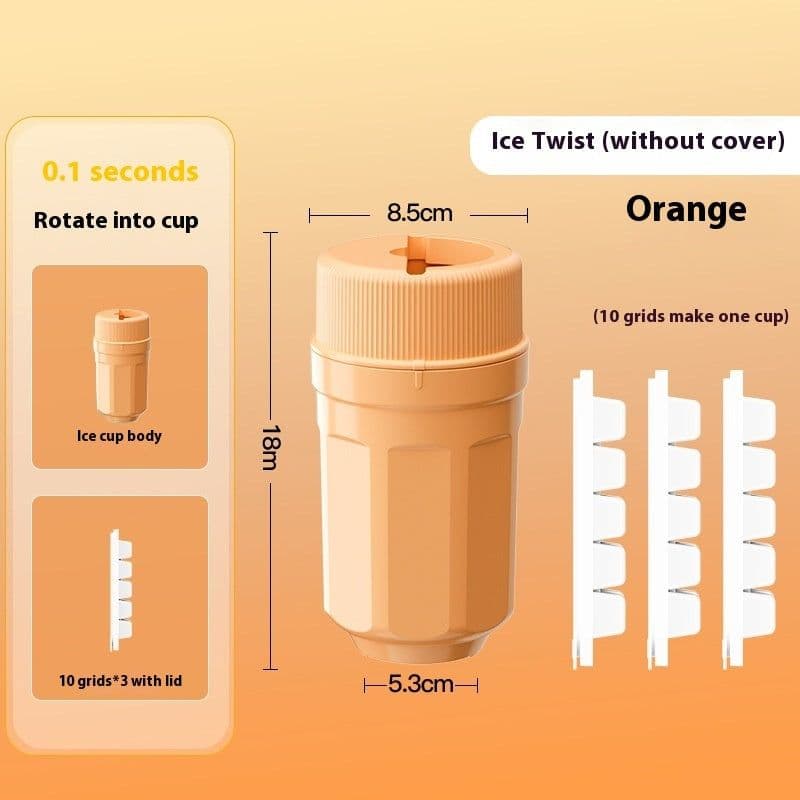 image-Twisting Ice Cup Rotating Release Ice Cube Trays Rotation With Cover Ice Block Mold For Freezer Home Refrigerator Storage
