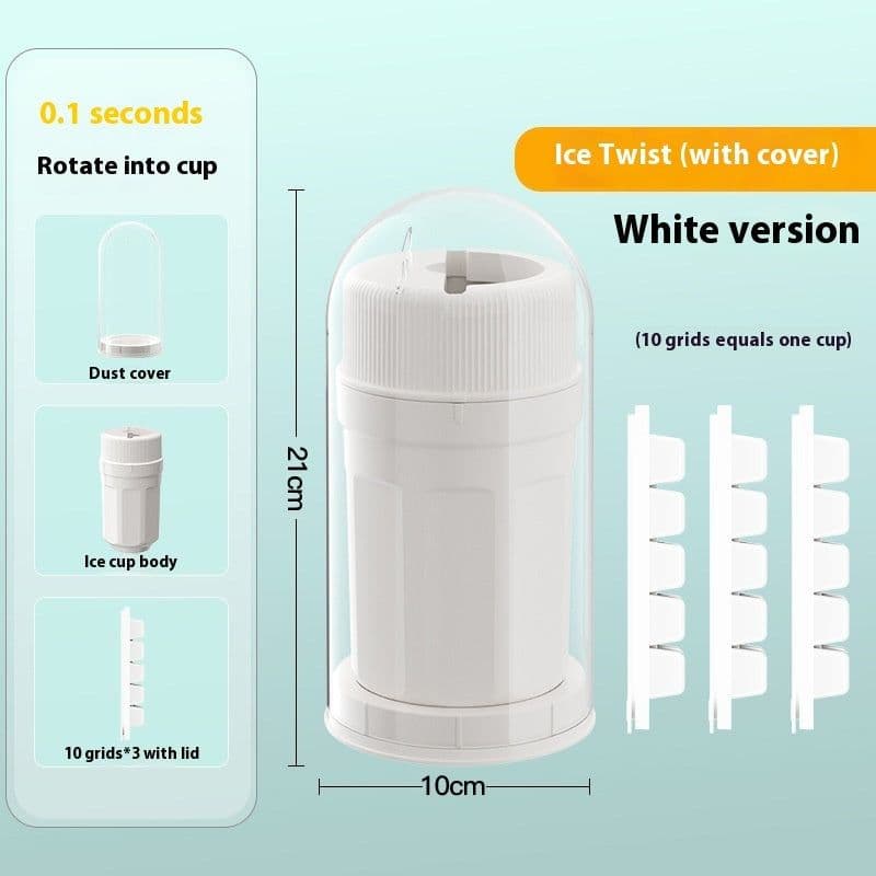 image-Twisting Ice Cup Rotating Release Ice Cube Trays Rotation With Cover Ice Block Mold For Freezer Home Refrigerator Storage