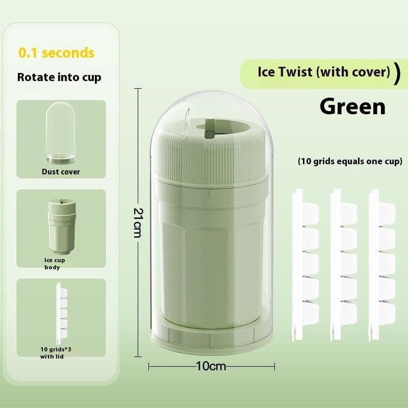 image-Twisting Ice Cup Rotating Release Ice Cube Trays Rotation With Cover Ice Block Mold For Freezer Home Refrigerator Storage