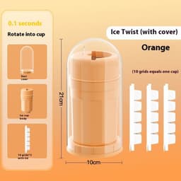 image-Twisting Ice Cup Rotating Release Ice Cube Trays Rotation With Cover Ice Block Mold For Freezer Home Refrigerator Storage