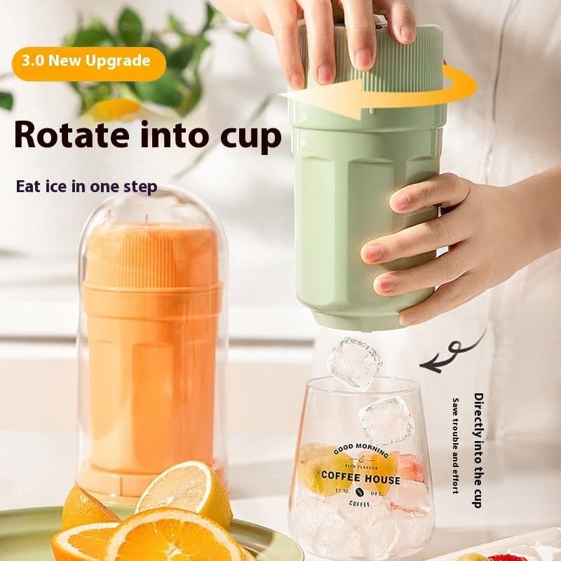 image-Twisting Ice Cup Rotating Release Ice Cube Trays Rotation With Cover Ice Block Mold For Freezer Home Refrigerator Storage