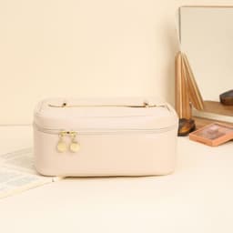 image-Large Capacity PU Waterproof Student Portable Portable Toiletry Bag