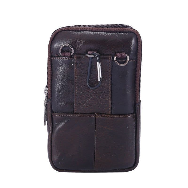image-Men's Multi-functional Outdoor Portable Fashion Leather Belt Bag