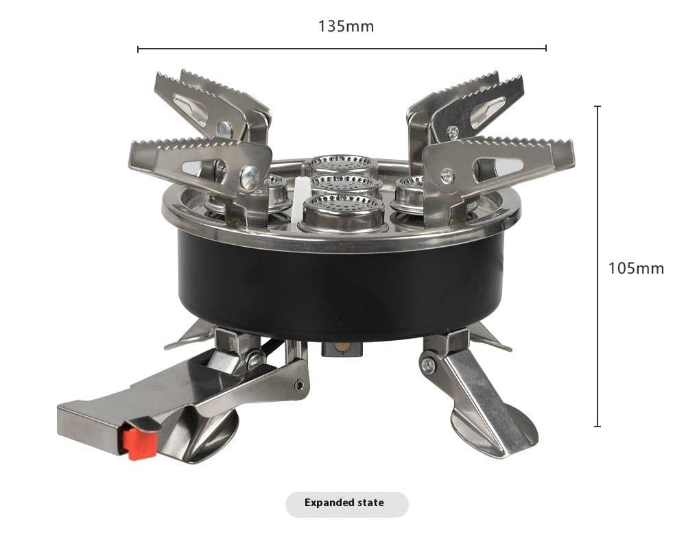 image-Outdoor Picnic Portable Foldable Camping Stainless Steel Split Stove