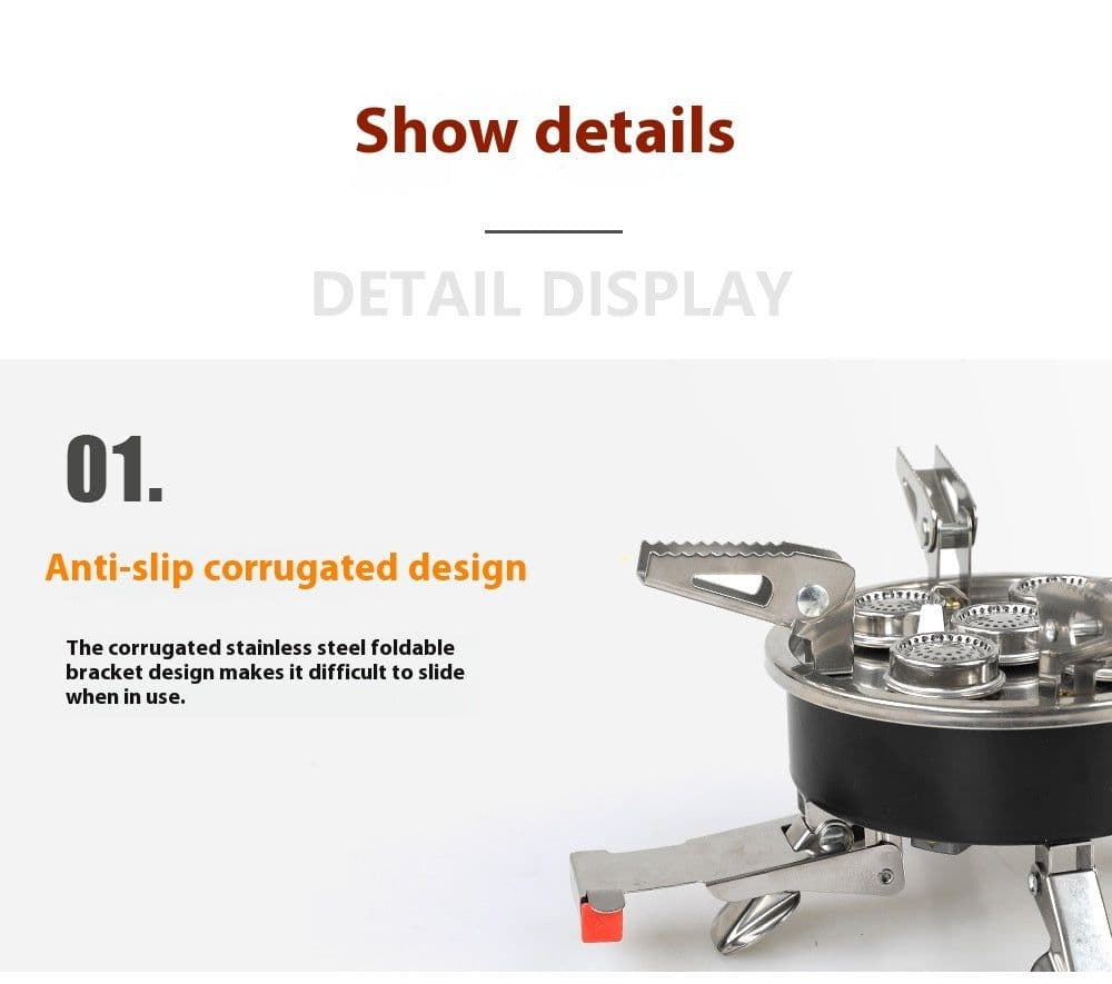 image-Outdoor Picnic Portable Foldable Camping Stainless Steel Split Stove