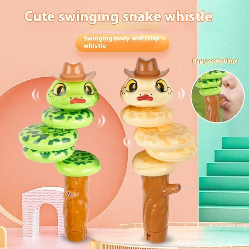 image-Whistle Twisted Snake Toy Balance Rotating Swing Children Toys