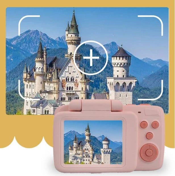 image-Retro Photography Video Filter HD Digital Mini Flip Children's Camera Toy