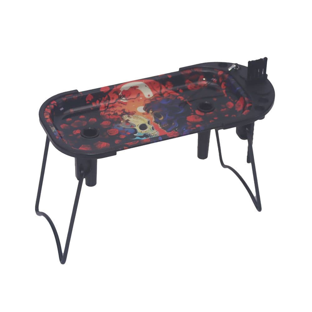 image-Metal Rolling Tray Cone Loader For King Size And More Size Pre Rolled Cone Foldable Stand Cone Filler Smoking Accessory
